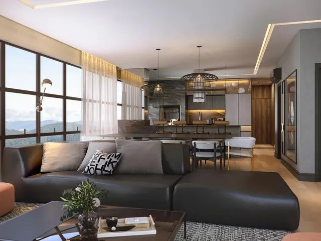Imagem 16: Sua vida merece um estilo alto padrão. Pensando nisso, o apartamento conta com living