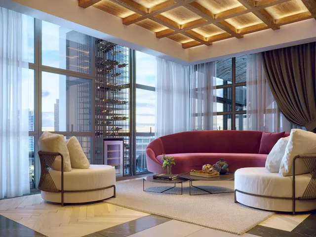 Imagem 5: Sua vida merece um estilo alto padrão. Pensando nisso, o apartamento conta com living