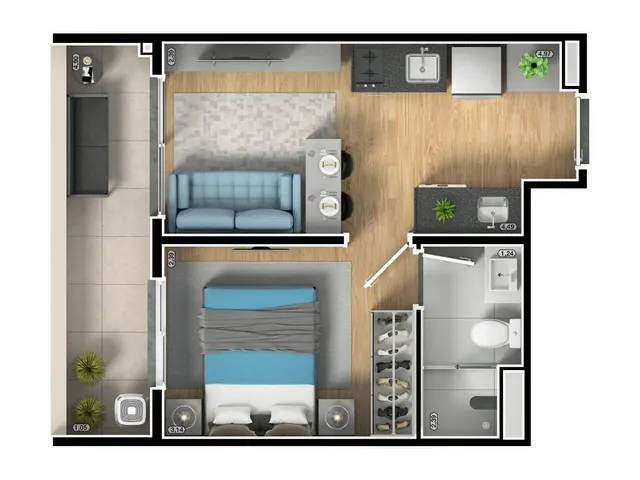Imagem 12: 0 Apartamento com 1 dormitório