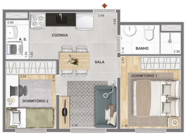 Imagem 16: 0 Apartamento com 1 banheiro