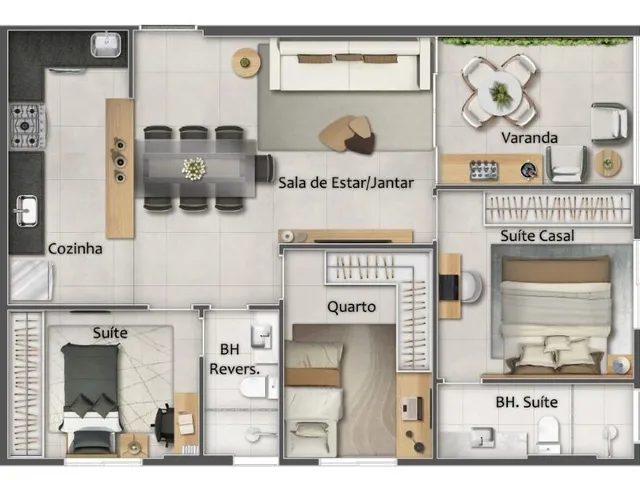 Imagem 4: Com conceito aberto e uma arquitetura elegante, o empreendimento é uma raridade no