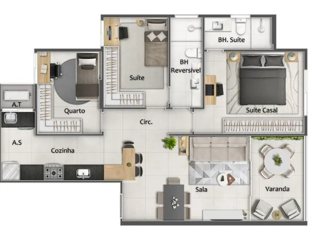 Imagem 5: Com conceito aberto e uma arquitetura elegante, o empreendimento é uma raridade no