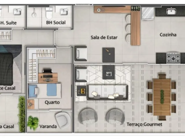 Imagem 6: Com conceito aberto e uma arquitetura elegante, o empreendimento é uma raridade no