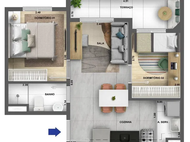 Imagem 5: 0 Apartamento com 1 banheiro