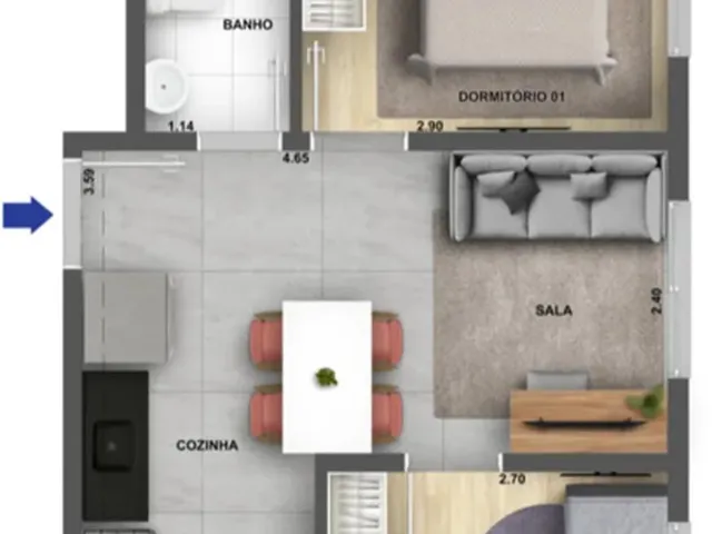 Imagem 16: 0 Apartamento com 1 banheiro