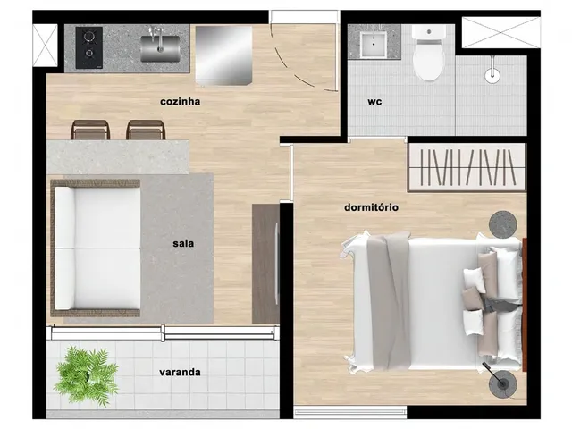 Imagem 12: 0 Apartamento com 1 dormitório