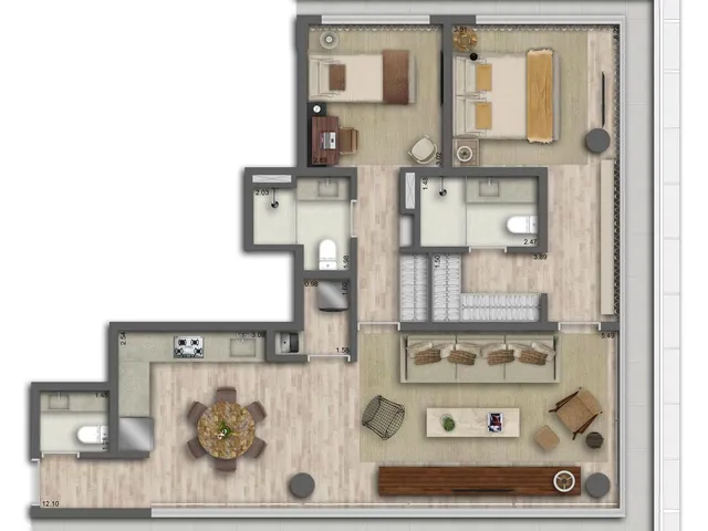Imagem 12: 0 Apartamento com 2 dormitórios