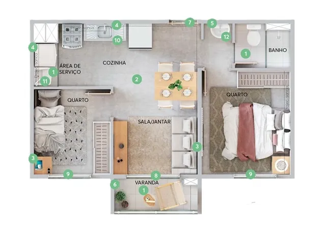 Imagem 7: 0 Apartamento com 1 banheiro