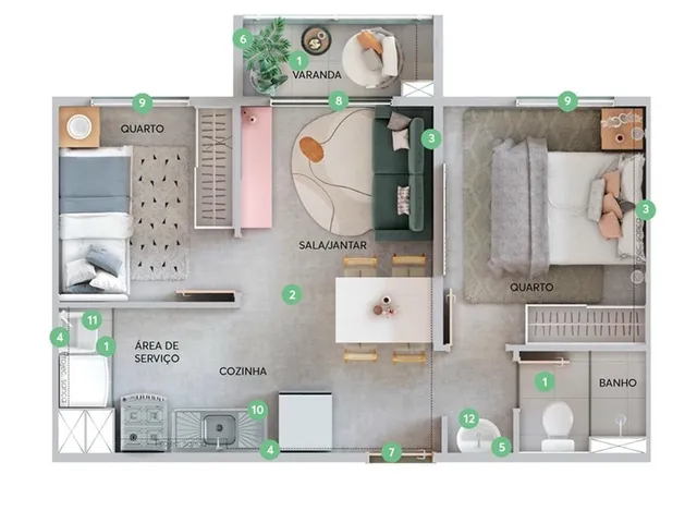 Imagem 8: 0 Apartamento com 1 banheiro