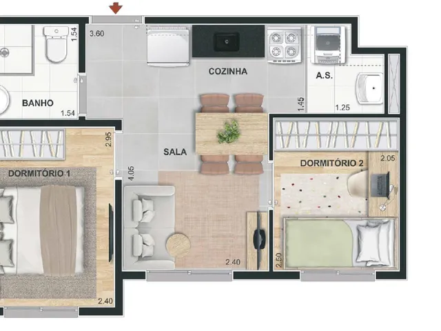 Imagem 16: 0 Apartamento com 1 banheiro