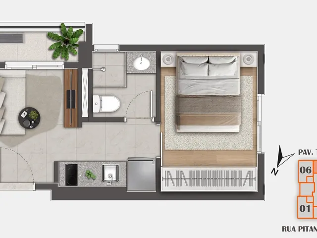Imagem 3: 0 Apartamento com 1 banheiro