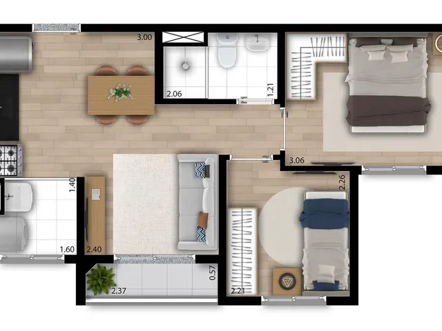 Imagem 8: 0 Apartamento com 2 dormitórios