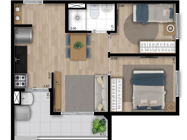 Imagem 10: 0 Apartamento com 2 dormitórios