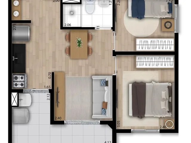 Imagem 11: 0 Apartamento com 2 dormitórios