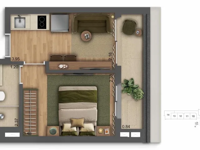 Imagem 16: 0 Apartamento com 1 dormitório