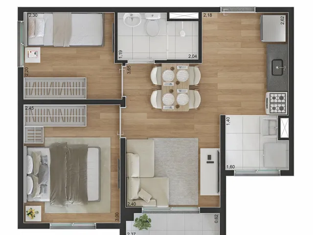 Imagem 7: 0 Apartamento com 2 dormitórios