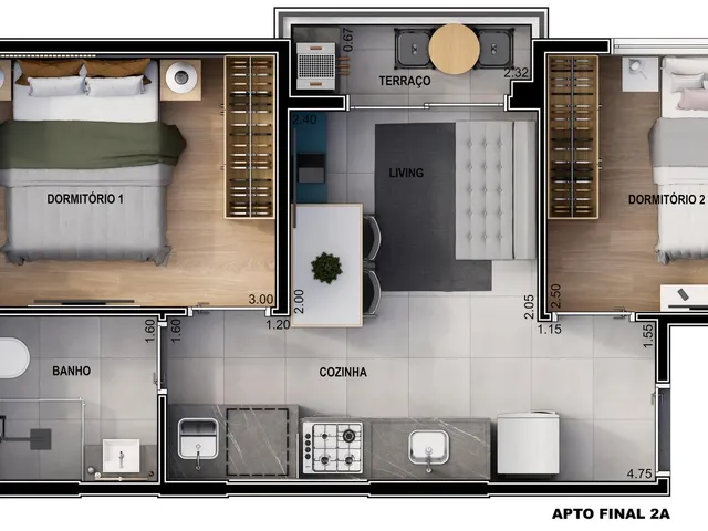 Imagem 10: 0 Apartamento com 2 dormitórios