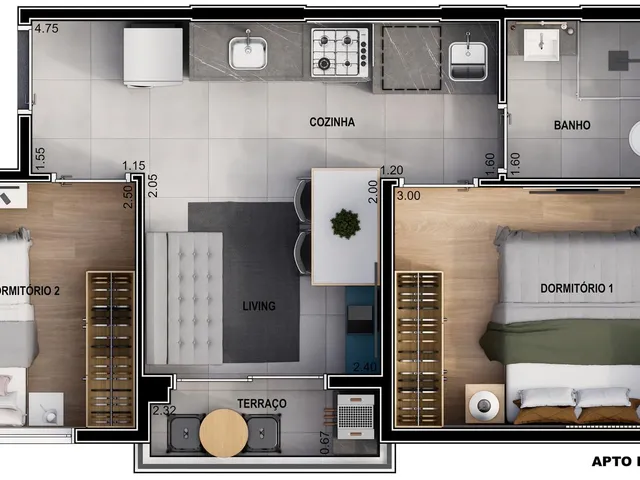 Imagem 12: 0 Apartamento com 2 dormitórios