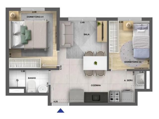 Imagem 10: 0 Apartamento com 1 banheiro