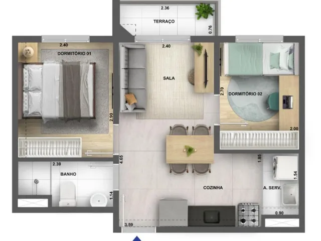 Imagem 11: 0 Apartamento com 1 banheiro