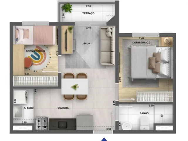 Imagem 12: 0 Apartamento com 1 banheiro