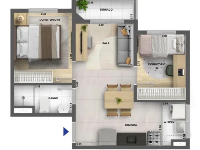 Imagem 14: 0 Apartamento com 1 banheiro
