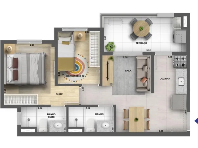 Imagem 16: 0 Apartamento com 1 banheiro