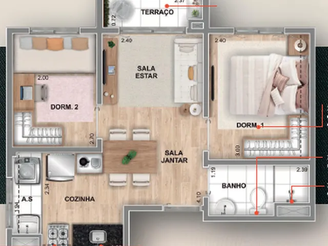 Imagem 11: 0 Apartamento com 1 banheiro