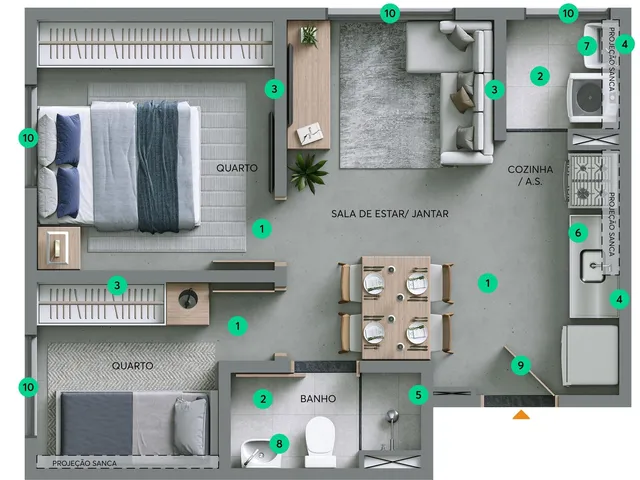 Imagem 9: 0 Apartamento com 1 dormitório