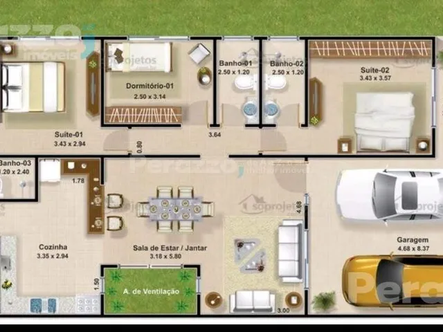 Imagem 13: Casa no Condomínio Quinta dos Ipês | Jardim Botânico, Brasília | 3 Quartos