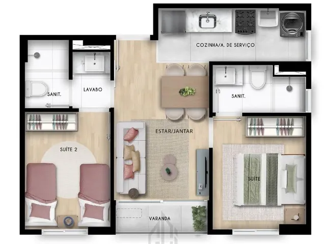 Imagem 9: Apartamento à venda em Salvador-BA, Itapuã: 2 quartos, 1 suíte, 1 sala, 1 banheiro, 1