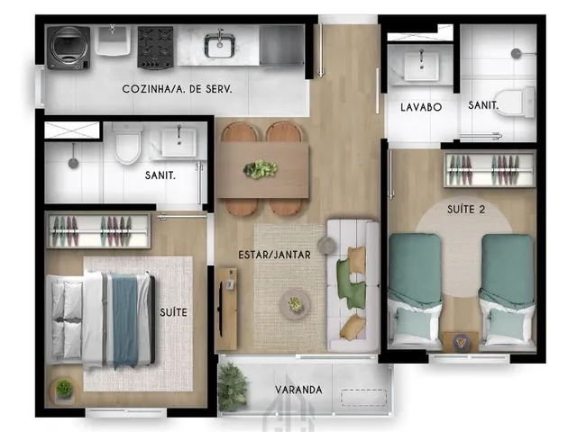 Imagem 12: Apartamento à venda em Salvador-BA, Itapuã: 2 quartos, 1 suíte, 1 sala, 1 banheiro, 1