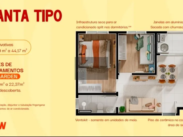 Imagem 9: Lançamento Garden MARK IT NOW no Bairro Capela Velha em Araucária PR - Apartamento 2