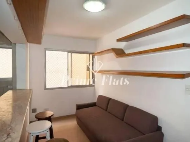 Imagem: O studio possui 1 Dormitório, 1 Suíte, 2 Banheiros, 1