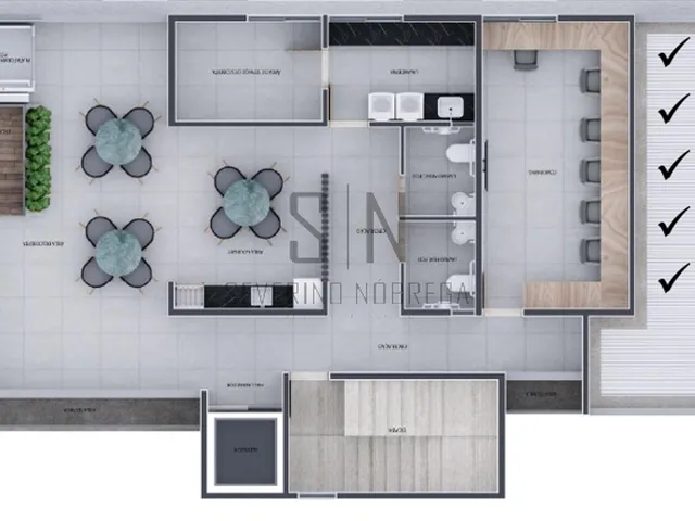 Imagem 10: Studios a Venda em Intermares Com 22,09m² Studio Contendo: Sala/quarto/cozinha
