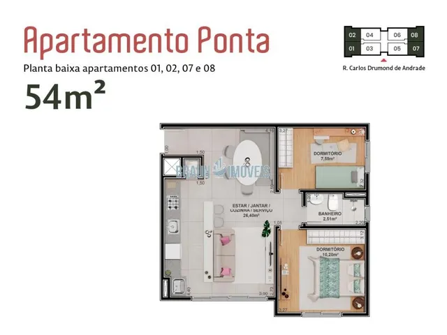 Imagem 4: Apartamento à venda em Canoas-RS, Bairro Harmonia: 2 quartos, 1 banheiro, 1 vaga de