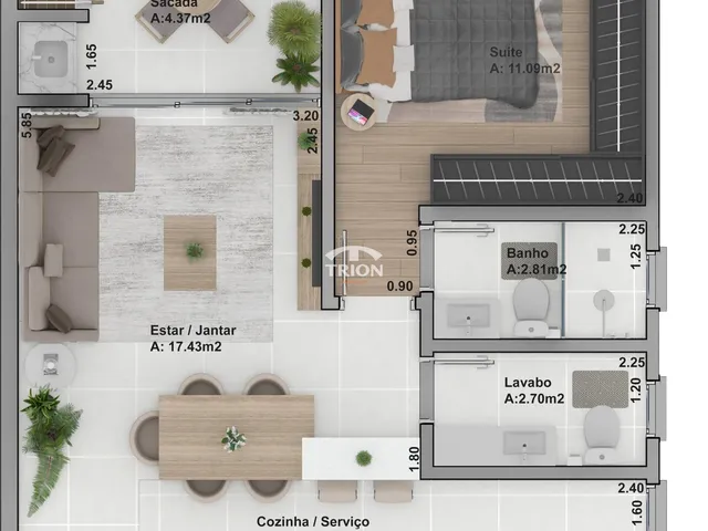 Imagem 2: Apartamento a venda com 1 suíte + lavabo no bairro Centro em Lajeado/RS