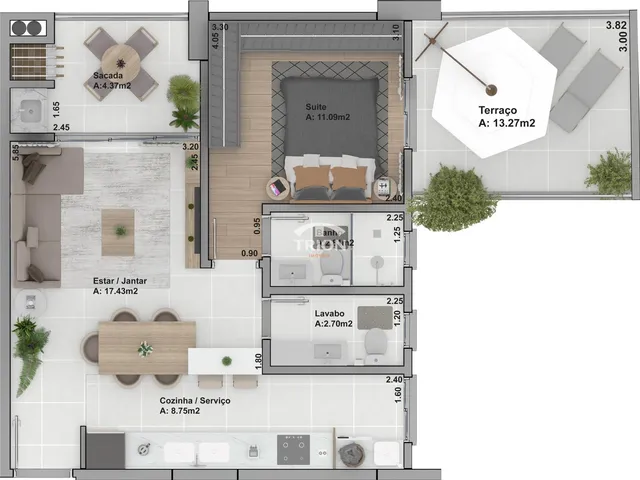Imagem 12: Apartamento Garden a venda com 1 suíte + lavabo no bairro Centro em Lajeado/RS
