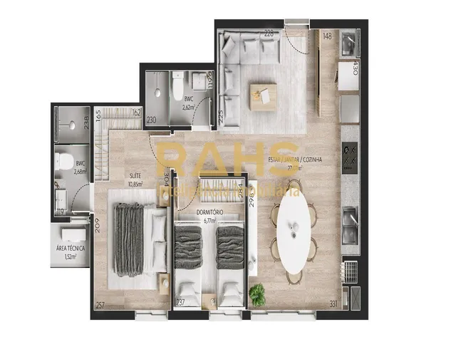 Imagem 2: Apartamento com 3 quartos sendo 1 suíte, 2 vagas de garagem a venda no Bairro América