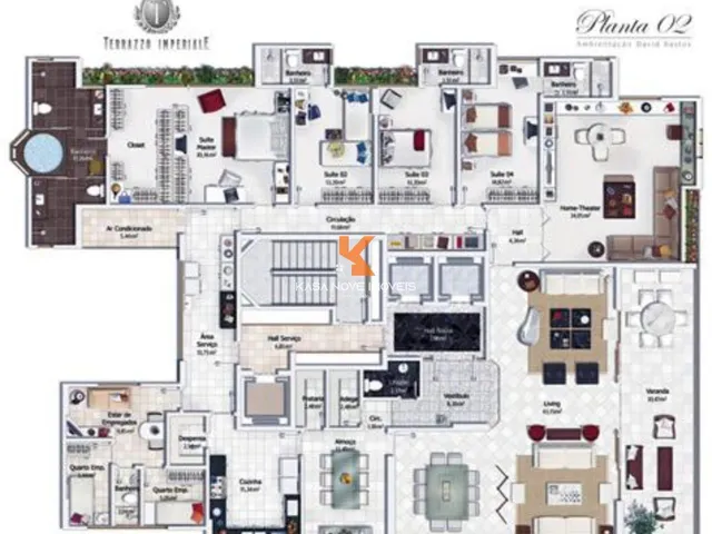 Imagem 7: Luxuoso apartamento de 4 quartos no Horto Florestal, Salvador-BA: 4 suítes, 4 salas, 7