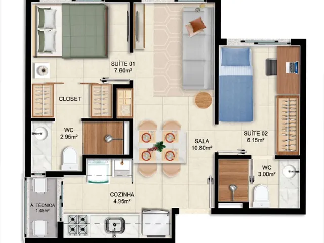 Imagem 2: Apartamento à venda na Federação, Salvador-BA: 2 quartos, 2 suítes, 2 salas, 2