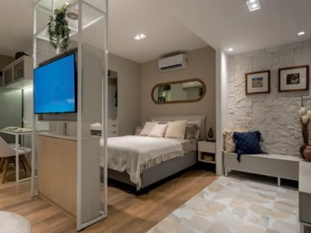 Imagem 12: Suíte - Sala - 30,80 m² - Varanda - Vaga de Garagem - Vagas para Veículos Eletricos
