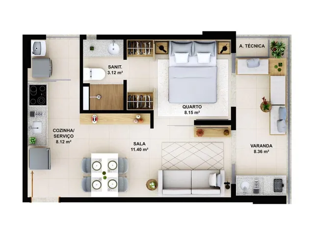 Imagem 8: Apartamento à venda em Salvador-BA, Ondina: 2 quartos, 2 suítes, 1 sala, 2 banheiros, 1