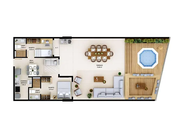 Imagem 11: Apartamento à venda em Ondina, Salvador-BA: 1 quarto, 1 sala, 1 banheiro, 20,21 m² de