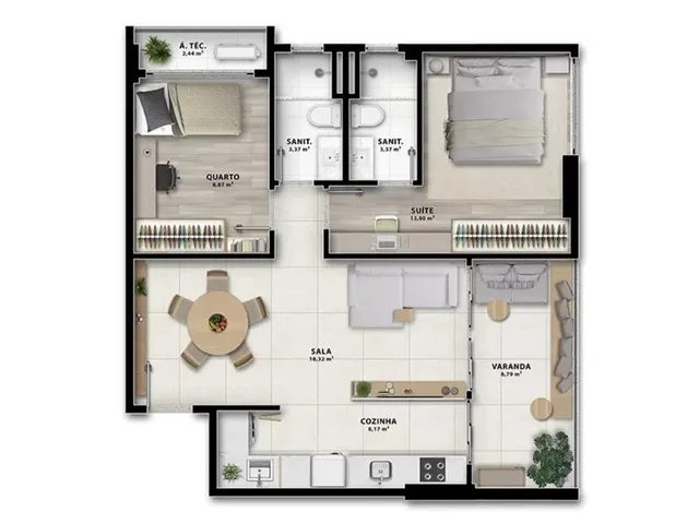Imagem 11: Apartamento à venda no Rio Vermelho, Salvador-BA: 2 quartos, 1 suíte, 1 sala, 1