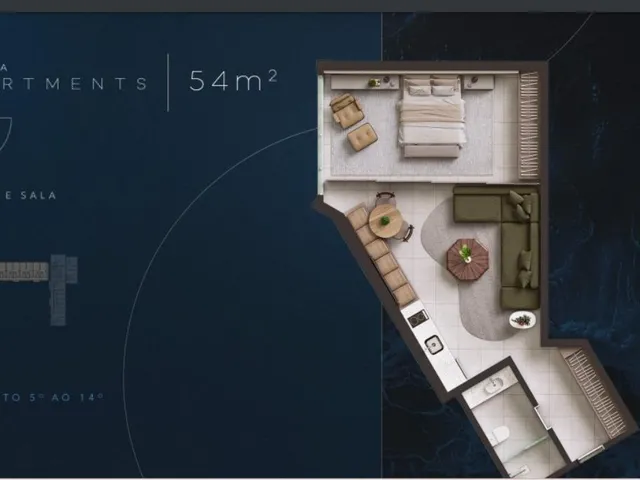 Imagem 11: Apartamento à venda em Salvador-BA: 1 quarto, 1 sala, 1 banheiro, 1 vaga, 53m² em
