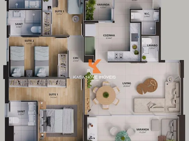 Imagem 4: Oportunidade! Apartamento à venda em Salvador-BA, Horto Florestal: 3 quartos, 3 suítes