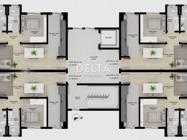Imagem 14: Lançamento no Bairro Rio Branco em Novo Hamburgo! Apartamento 2 quartos, sacada com