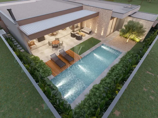Imagem 12: Casa térrea alto padrão em construção no Condominio Treviso