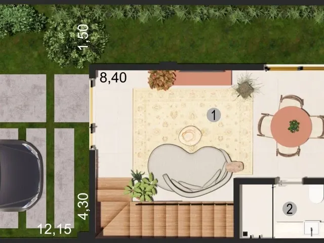 Imagem 3: Casa Duplex À Venda com 2 Suítes - Loteamento Cidade Luz - Crato/Ce